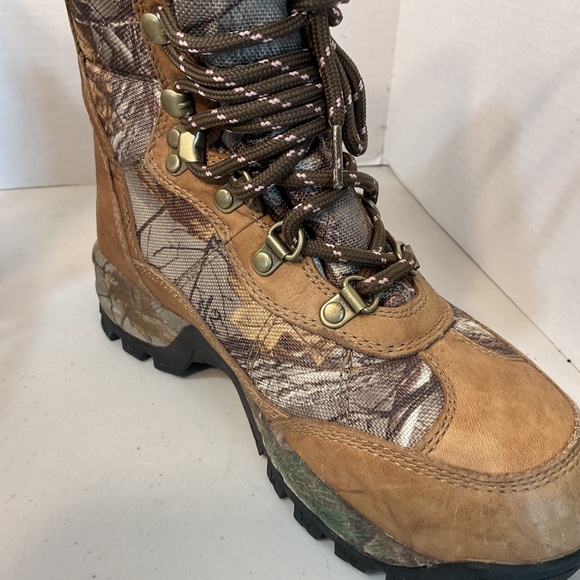 Game Winner Women's Camo Hiking Hunting Waterproof Boots Size 7.5 - Picture 4 of 15